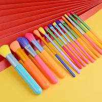 Meilleure vente en gros outil de maquillage pour cheveux doux multicolores ombre à paupières correcteur de poudre 10/15 pièces ensemble de pinceaux de maquillage