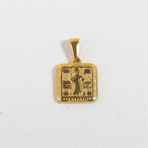 เครื่องประดับแฟชั่น Dinty Charms สุดฮิตสำหรับผู้หญิง ทำสร้อยคอแบบกำหนดเอง ชุบทองบนสแตนเลสสตีล รูปทรงเรขาคณิต ลายใบไม้และรองเท้า - Product Image 6