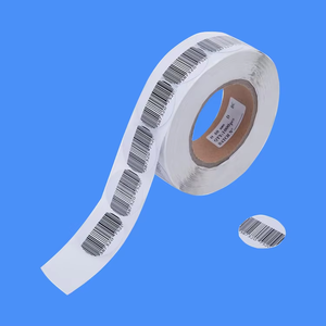 תוויות רכות דביקות נגד גניבה EAS <span class=keywords><strong>RF</strong></span> 8.2Mhz ישירות מהמפעל, צבעים: ברקוד/לבן/שחור/שקוף, מאושרים על ידי CE/ISO - Product Image 1