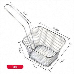 <b>Kitchen</b> <b>Gadgets</b> Square Mini Fried Basket Restaurant Fried Food Basket Chips Basket Fried Chicken Snack Chips Iron Colander <b>Tool</b> - Product Image 6