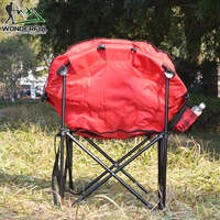 Chine fournisseur coussin chauffant pliant salon hiver acier lune rembourré aller à l'extérieur extra large chaise de camping à dossier haut confortable