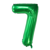 Ballon chiffre 40 pouces vert foncé en aluminium Mylar, gonflable à l'hélium, pour décoration d'anniversaire et célébration de maillots de repère