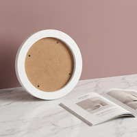 Peinture murale ronde moderne faite à la main avec impression UV, cadre en bois MDF pour la décoration de la maison, du bureau ou de l'hôtel