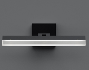 Lámparas LED Modernas de 16 Pulgadas para Baño, 5CCT, Sobre el Espejo, Acabado Negro Mate con Pantalla Acrílica - Product Image 4