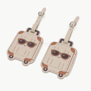Personalized Cute Cartoon Animal Prints Fashionable Pu Leather Luggage Privacy Protection Carry-On Bags Custom <b>Name</b> <b>Tags</b> - Product Image 2