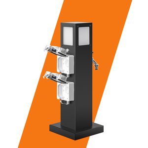 Hai ổ cắm thủy điện sạc đống chuyển đổi chính thép không gỉ mở rộng ổ cắm 3 4 cửa hàng IP66 cấp cho chúng tôi EU cắm - Product Image 1