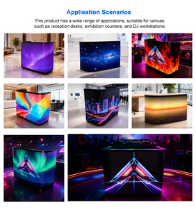 Tốt nhất bán điện thoại di động đường cong DJ Booth sử dụng di chuyển bảng Booth DJ LED hiển thị PODIUM với màn hình LED - Product Image 6