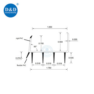 Bande d'étanchéité <span class=keywords><strong>de</strong></span> <span class=keywords><strong>bas</strong></span> <span class=keywords><strong>de</strong></span> <span class=keywords><strong>porte</strong></span> en PVC anti-poussière et durable pour portes en bois ou en métal - Product Image 6