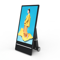 Kiosco Digital Publicitario Portátil para Exteriores, IP65, Android, CMS Gratuito, 2500 Nit, Plegable, Pantalla LCD, Resistente al Agua, con Batería
