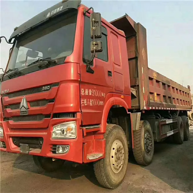 중고 저렴한 howo 8x4 375 덤프 트럭 판매, howo 중고 덤프 트럭 8x4 375 camion 가격 판매