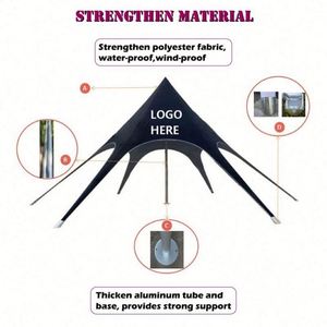 เต๊นท์กันแดดแฟชั่นสำหรับงานแต่งงานเต๊นท์ดาวแบบเสาคู่กันน้ำสำหรับงานแสดงสินค้า - Product Image 5