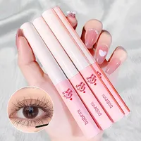 Mascara à brosse ultra-fine, maquillage en fibres de soie, allonge les cils, imperméable, séchage rapide, mascara mat brun noir, cosmétiques