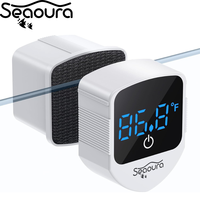 Thermomètre numérique électronique Seaoura SR-520 à lecture facile, adhésif, magnétique, pour aquarium en verre