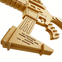 Produk Terlaris 2025 Model Senjata Militer Simulasi Mainan Edukasi Buatan Tangan Puzzle Kayu 3D