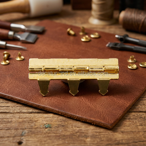 Decatur <b>Small</b> <b>Box</b> Steel Ornamental Plug-In Hinge Brass/Nickel/Gold Plating Various Finishes 8mm W. X 28mm L. for Jewelry Boxes - Product Image 2