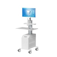 Meilleur prix pour chariot de numérisation dentaire en plastique ABS et aluminium pour hôpital dentaire avec support d'écran, support de scanner buccal, support de processeur
