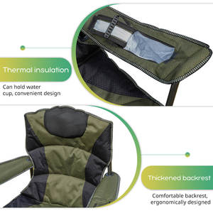 เก้าอี้พับสำหรับตั้งแคมป์ผ้า Oxford 600D รุ่นใหม่ พร้อมเบาะรองนั่ง นุ่มสบาย พกพาสะดวก เป็นมิตรกับสิ่งแวดล้อม ระบายอากาศได้ดี เหมาะสำหรับกิจกรรมกลางแจ้ง รับน้ำหนักได้มาก - Product Image 6