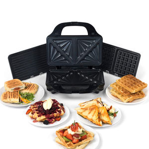 Machine à collation à remplissage profond 3-en-1 <span class=keywords><strong>Plaques</strong></span> de cuisson antiadhésives <span class=keywords><strong>interchangeables</strong></span> Panini Press Griddle <span class=keywords><strong>Gaufrier</strong></span> Toastie Sandwich Maker - Product Image 1