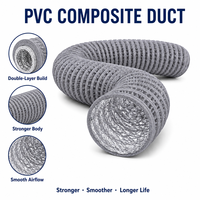Fournisseur direct d'usine, systèmes HVAC Woofun, climatisation, conduit d'air flexible en PVC, 10 mètres