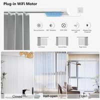 Nouvelles Stores Verticales Motorisées Intelligentes à Télécommande pour Fenêtre, en Tissu Voilage, pour Ombrage Solaire