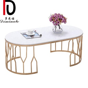 Modern Mirrored Gold Stainless Steel Base Legs Marble Top <strong>Coffee</strong> <strong>Table</strong> <strong>Table</strong> for Living Room - Product Image 6
