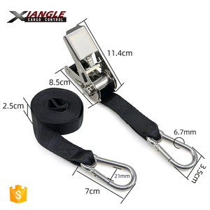 Correas de amarre de trinquete de acero inoxidable, ganchos de mosquetón, cinturones de carga, 2,5 cm, 2 paquetes - Product Image 5