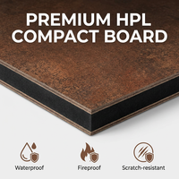 Panneau stratifié compact HPL imperméable, anti-rayures et résistant à l'usure pour la décoration intérieure et les surfaces de meubles