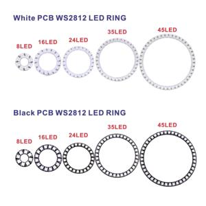 Panel de Luz LED RGB WS2812B DC5V Personalizado - Píxeles Individuales de 8/16/24/35/45/128 con Módulo de Anillo LED RGB WS2812 IC 5050 - Product Image 1