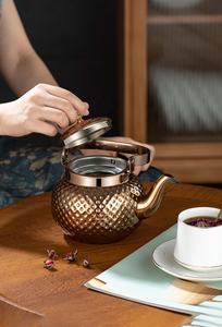 Nuova <span class=keywords><strong>Teiera</strong></span> Araba in Acciaio Inox con Manico Sferico Dorato e Argentato, 1.2/1.5/2L, per Caffè e Tè, Compatibile con Piani a Induzione - Product Image 5