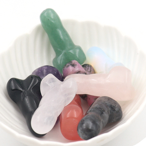 Vente en gros de figurines de pénis en cristal naturel sculptées à la main, petites, pour l'énergie curative, la décoration de la maison et du bureau, collection de cadeaux spirituels - Product Image 5