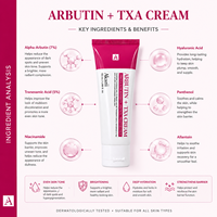 Crème à l'arbutine et à l'acide tranexamique Akaril |   Correcteur de taches brunes, éclaircissant, unifie le teint, atténue l'hyperpigmentation, crème pour le visage 50ml