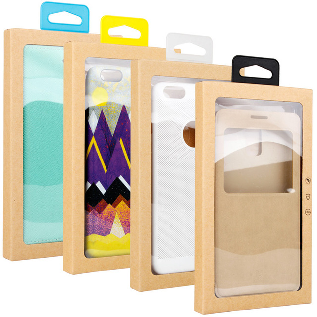 Wholesale Custom Logo Mobile Phone Case Package Universal Retail Kraft Paper Blister Packaging Box for iPhone for Samsung Case