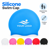 Bonnet de bain en silicone personnalisé avec logo, imperméable et élastique, pour adultes et enfants, prix usine