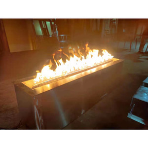 Vendita calda di 113cm di lunghezza lineare <span class=keywords><strong>camino</strong></span> a <span class=keywords><strong>Gas</strong></span> moderno <span class=keywords><strong>inserto</strong></span> in acciaio per installazione ad angolo per ville - Product Image 6