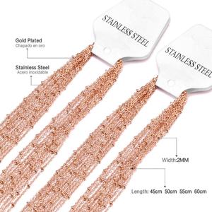 Collar de Cadena de Moda Impermeable al por Mayor, Accesorios de Cadena de Eslabones Anchos de Acero Inoxidable Chapado en Oro de 18K para Hombres y Mujeres - Product Image 5