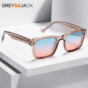 Lunettes de soleil carrées pour homme Grey Jack, verres polarisés UV400 TAC, monture PC, style streetwear tendance, pour la protection solaire, les voyages et la conduite - Product Image 5