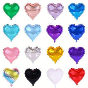 Globos de 18 Pulgadas de Color Puro en Forma de Corazón, Globos de Aluminio para Decoración de Bodas, San Valentín y Amor - Product Image 2