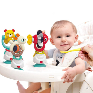 Jouet d'éveil multifonctionnel 2-en-1 : plateau à <span class=keywords><strong>ventouse</strong></span> et <span class=keywords><strong>hochet</strong></span> <span class=keywords><strong>de</strong></span> dentition en silicone souple pour nouveau-né - Product Image 1