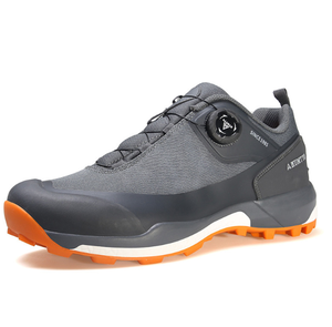 DFS0209 Chaussures de sport montagne et course pour hommes, modèle mode, noires, à fermeture rapide, coupe mi-haute, pour l'hiver - Product Image 6