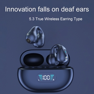 Trend Products BT V5.3 Auriculares intrauditivos para juegos Q80 Auriculares inalámbricos Batería LED X22 Clip Earring JL <span class=keywords><strong>Tecnología</strong></span> de conducción ósea - Product Image 4