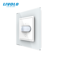 LIVOLO Sensor Gerak PIR Nirkabel, Detektor Kehadiran Tubuh Pintar dengan Desain Tanpa Kabel untuk Apple HomeKit Alexa Smart Home