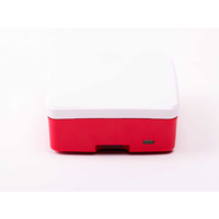 RDS Electronics-Raspberry Pi Modelo B especial de la carcasa Raspberry Pi 4B rojo y blanco de la caja de plástico