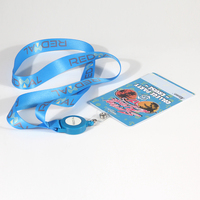 Produkt Lanyard Grayish Color Lanyard mit Oem Custom Wave Point Logo Horizontales transparentes Kartenhalter-Set