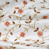 Tissus brodés en coton 100% tissé, élégants, pour robes, chemisiers, jupes et vêtements pour femmes, vente en gros de tissus brodés pour femmes