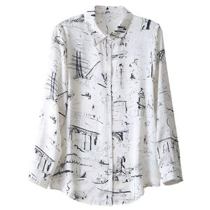 <span class=keywords><strong>Camisa</strong></span> <span class=keywords><strong>de</strong></span> Chifón <span class=keywords><strong>Blanca</strong></span> <span class=keywords><strong>de</strong></span> Lujo para Mujer, Blusa <span class=keywords><strong>de</strong></span> Manga Larga con Estampado <span class=keywords><strong>de</strong></span> Grafiti, Top Casual <span class=keywords><strong>de</strong></span> Diseñador para Damas, Nueva Llegada 2026 - Product Image 5