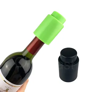 Nhãn hiệu riêng hỗ trợ tái sử dụng chai niêm phong giữ tươi kín thủy ngân chai Stopper nhựa đen máy bơm không khí rượu vang Stopper