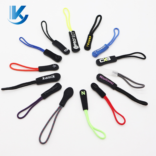 Hot Sale Zipper Rope Cord Custom logo Zipper Pull High Quality Rope Zipper Puller