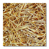 Broche de contact PCB plaquée or et argent de haute précision sur mesure, à ressort couronne, pour applications électriques et électroniques