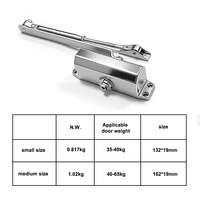 Ferme-porte automatique hydraulique à deux vitesses de conception moderne avec arrêt de bras pour utilisation en appartement