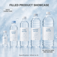 Machine de remplissage automatique d'eau pure minérale en bouteilles PET et en verre, à grande vitesse, avec rinçage, remplissage et bouchage automatiques